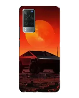 Чехол для Vivo X60 Pro с картинкой «Cybertruck на Марсе»