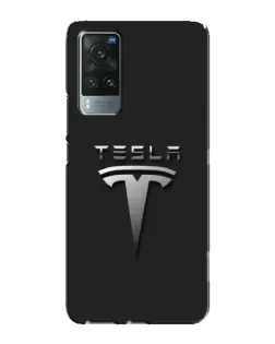 Чехол для Vivo X60 Pro с картинкой «Стальной логотип Tesla»
