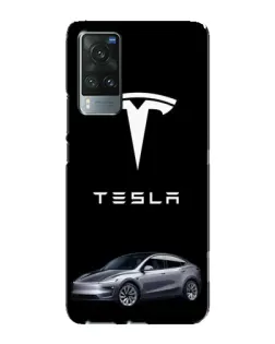 Чехол для Vivo X60 Pro с картинкой «Tesla Model Y»