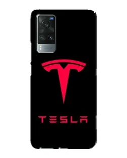 Чехол для Vivo X60 Pro с картинкой «Tesla Red Logo»