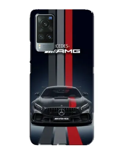 Чехол для Vivo X60 Pro с картинкой «Mercedes — белый карбон»
