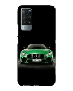 Чехол для Vivo X60 Pro с картинкой «Mercedes — неоновый лого»