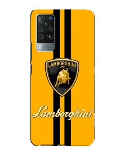 Чехол для Vivo X60 Pro с картинкой «Lamborghini Stripe желтый»