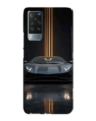 Чехол для Vivo X60 Pro с картинкой «Lamborghini золотые линии»