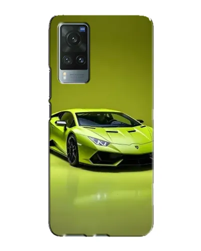 Чехол для Vivo X60 Pro с картинкой «Салатовый Lamborghini Huracan»