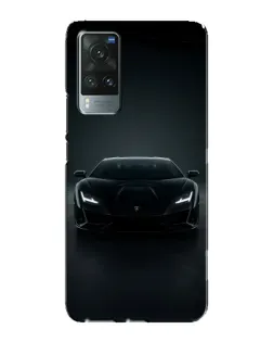 Чехол для Vivo X60 Pro с картинкой «Черный Lamborghini Aventador»