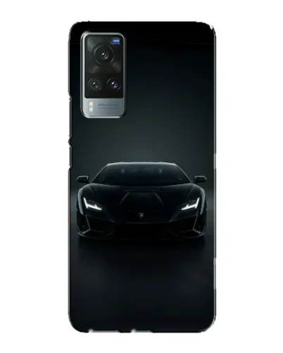 Чехол для Vivo X60 Pro с картинкой «Черный Lamborghini Aventador»