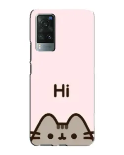Чехол для Vivo X60 Pro с картинкой «Пушин говорит Hi»