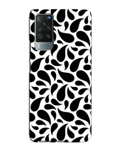 Чехол для Vivo X60 Pro с картинкой «Контрастные черные капли»