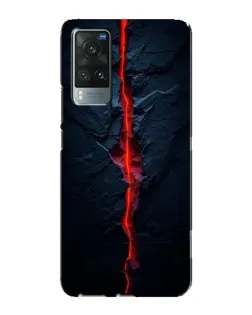 Чехол для Vivo X60 Pro с картинкой «Kрасная лавовая трещина»
