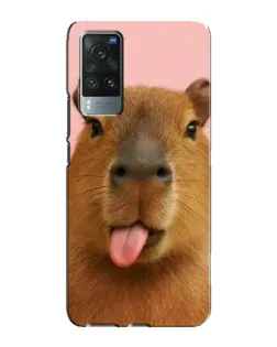 Чехол для Vivo X60 Pro с картинкой «Капибара с языком» Чехол для Vivo X60 Pro с картинкой «Капибара с языком»