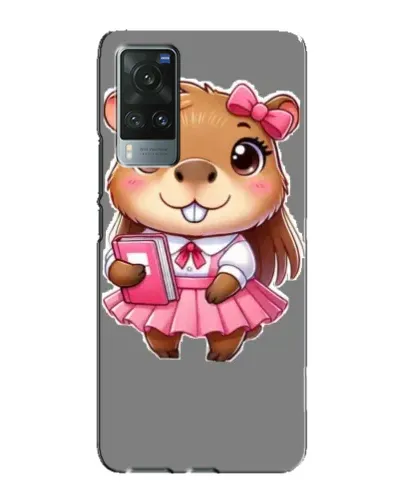 Чехол для Vivo X60 Pro с картинкой «Девочка капибара»