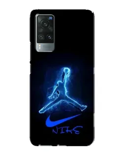 Чехол для Vivo X60 с картинкой «Jordan Neon Blue»