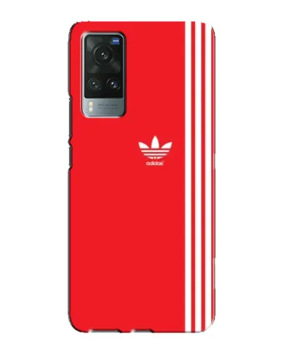 Чехол для Vivo X60 с картинкой «Красный минимализм Adidas»