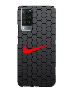 Чехол для Vivo X60 с картинкой «Nike — карбоновая сетка»