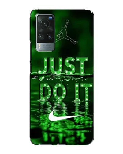 Чехол для Vivo X60 с картинкой «Зеленый неоновый Nike»