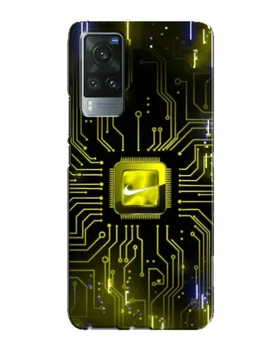 Чехол для Vivo X60 с картинкой «Nike — золотая искра»