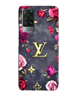 Чехол для Vivo X60 с картинкой «Цветочный Louis Vuitton»