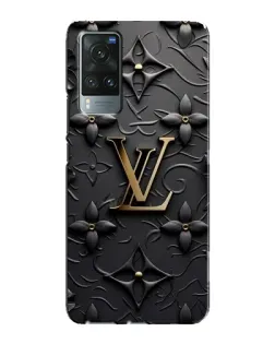 Чехол для Vivo X60 с картинкой «Кожаная текстура LV»