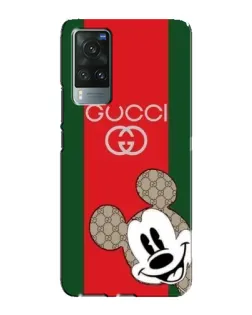 Чехол для Vivo X60 с картинкой «Gucci — полосы и Микки»