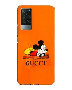 Чехол для Vivo X60 с картинкой «Микки Маус Gucci — оранж»