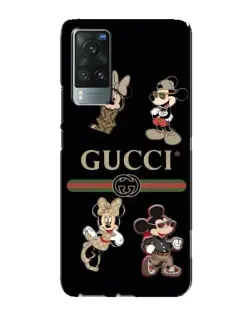 Чехол для Vivo X60 с картинкой «Gucci — герои Disney и монограмма»