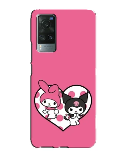 Чехол для Vivo X60 с картинкой «Kuromi и My Melody»