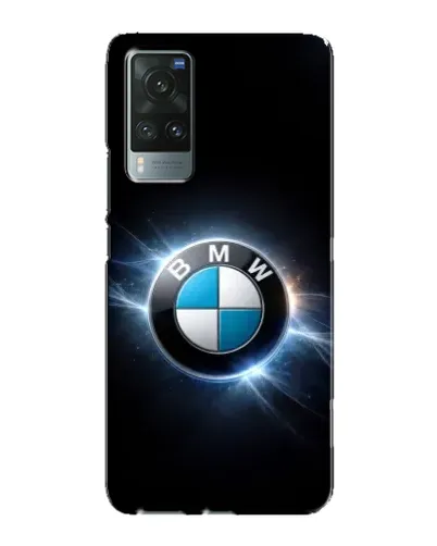 Чехол для Vivo X60 с картинкой «BMW — неоновое сияние»