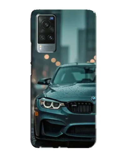 Чехол для Vivo X60 с картинкой «BMW в огнях города»