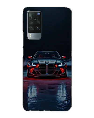 Чехол для Vivo X60 с картинкой «BMW на мокрой дороге»