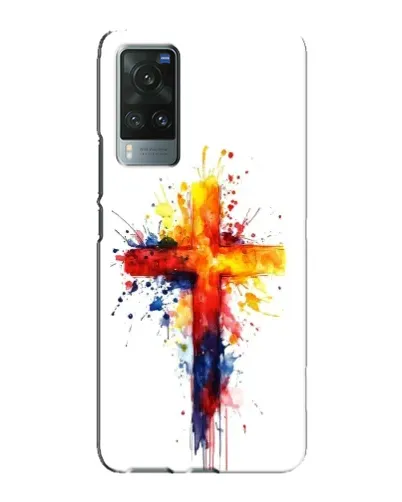 Чехол для Vivo X60 с картинкой «Акварельный крест» Чехол для Vivo X60 с картинкой «Акварельный крест»
