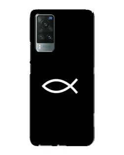 Чехол для Vivo X60 с картинкой «Символ рыбы Jesus»