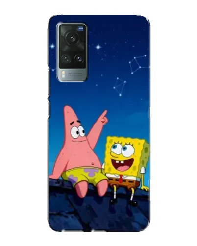 Чехол для Vivo X60 с картинкой «Губка Боб и Патрик ночью» Чехол для Vivo X60 с картинкой «Губка Боб и Патрик ночью»