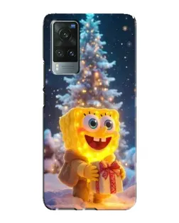 Чехол для Vivo X60 с картинкой «Рождественский Спанч Боб»