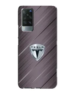 Чехол для Vivo X60 с картинкой «Металлическая текстура Tesla»