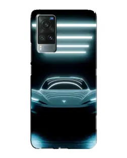 Чехол для Vivo X60 с картинкой «Tesla в неоне»