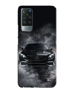 Чехол для Vivo X60 с картинкой «Mercedes в дыму»