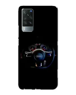 Чехол для Vivo X60 с картинкой «Салон Audi — руль»