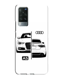 Чехол для Vivo X60 с картинкой «Audi — контрастный дизайн»