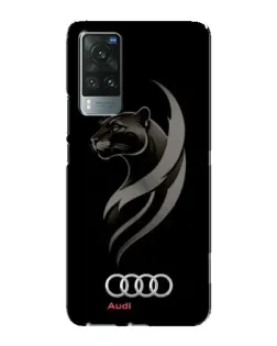 Чехол для Vivo X60 с картинкой «Графика — пантера и Audi»