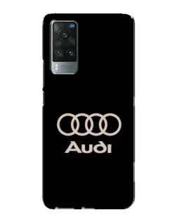 Чехол для Vivo X60 с картинкой «Audi — золотой логотип»