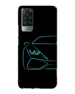 Чехол для Vivo X60 с картинкой «Голубой силуэт Lamborghini» Чехол для Vivo X60 с картинкой «Голубой силуэт Lamborghini»