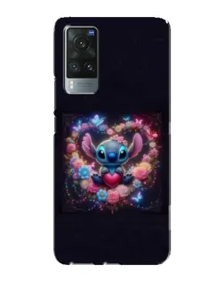 Чехол для Vivo X60 с картинкой «Stitch в цветах»