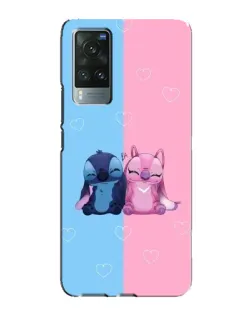 Чехол для Vivo X60 с картинкой «Stitch и Angel Love»