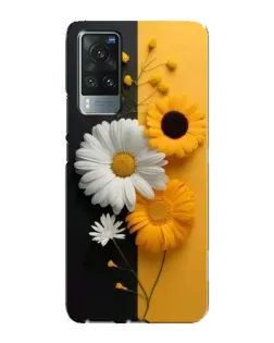 Чехол для Vivo X60 с картинкой «Подсолнух и ромашка»