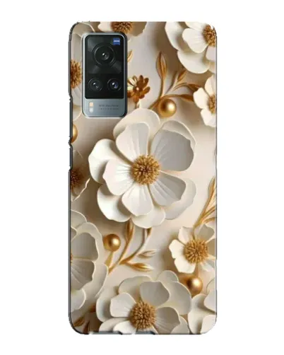 Чехол для Vivo X60 с картинкой «Белие бумажние цвети» Чехол для Vivo X60 с картинкой «Белие бумажние цвети»