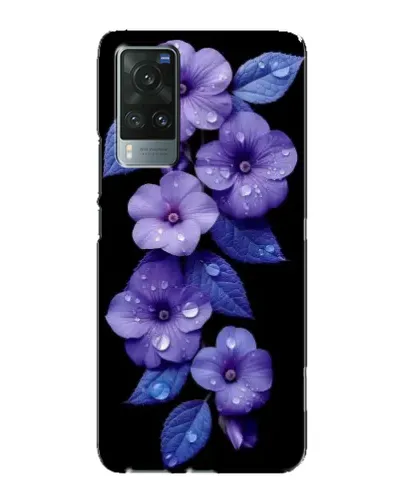 Чехол для Vivo X60 с картинкой «Фиолетовые цветы с росою» Чехол для Vivo X60 с картинкой «Фиолетовые цветы с росою»