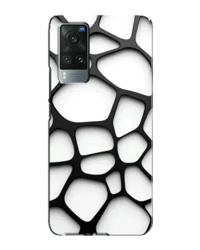 Чехол для Vivo X60 с картинкой «Белая объемная сетка» Чехол для Vivo X60 с картинкой «Белая объемная сетка»