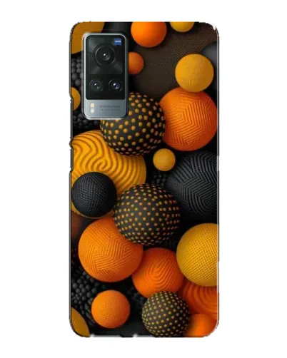 Чехол для Vivo X60 с картинкой «Объемные оранжевые сферы» Чехол для Vivo X60 с картинкой «Объемные оранжевые сферы»