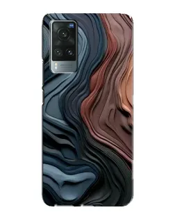 Чехол для Vivo X60 с картинкой «Цветные волны каньона»